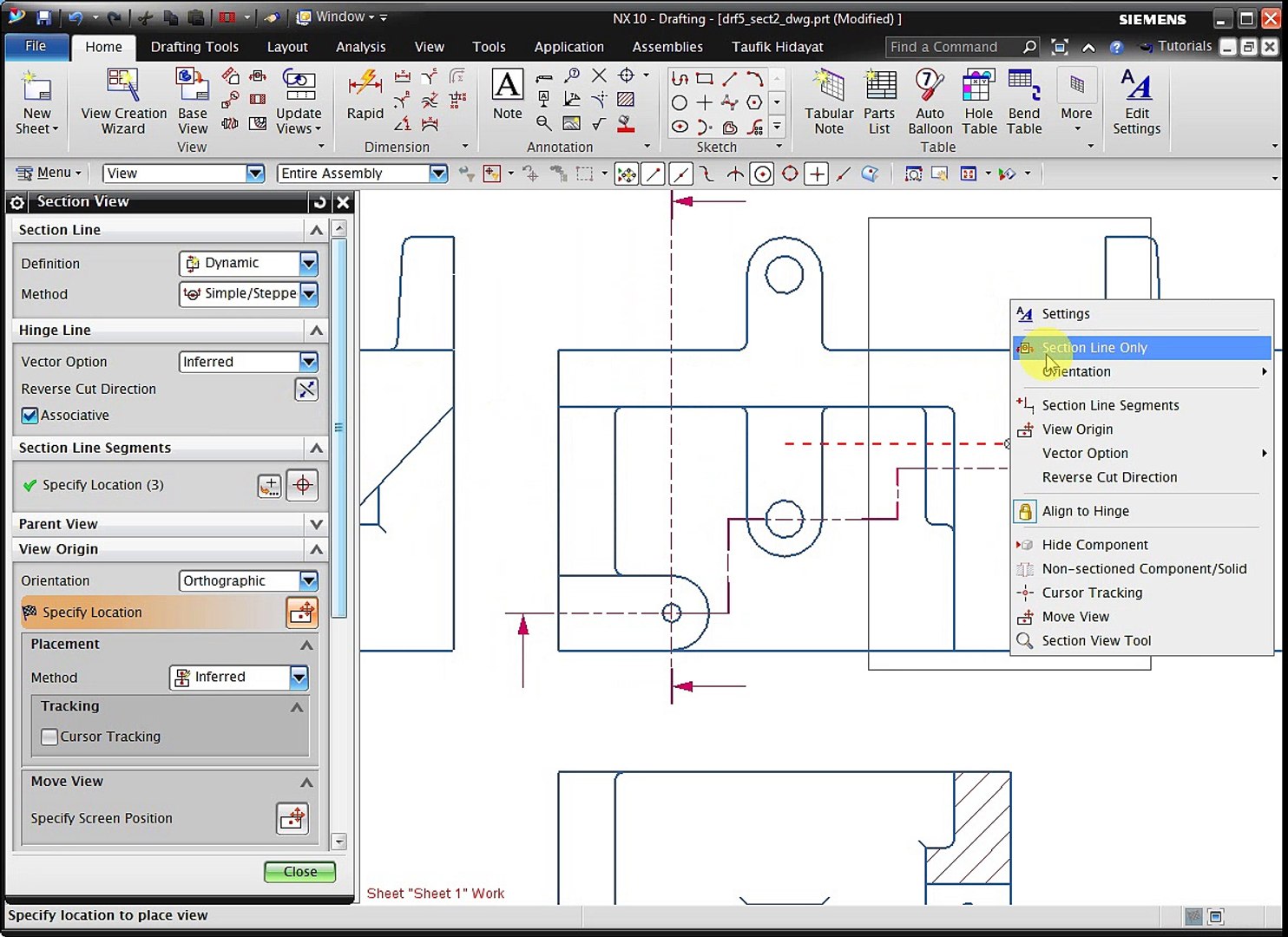 Nx 2d Drafting Create Edit And Delete A Stepped Section View Video Dailymotion