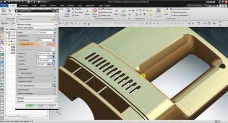 NX CAD Synchronous Editing for Plastic Cover