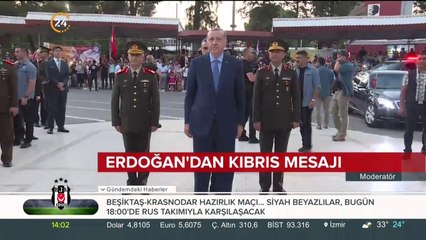 Erdoğan'dan Kıbrıs mesajı