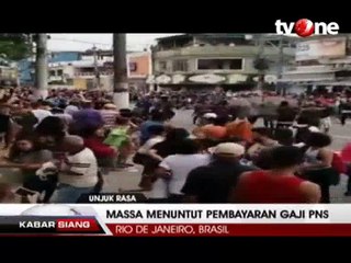 Unjuk Rasa di Rio De Janeiro, Polisi Tembakan Gas Air Mata