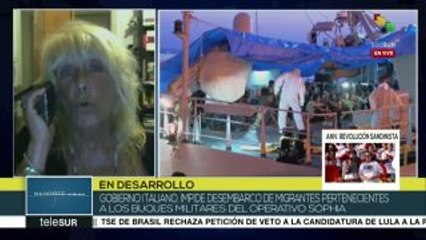 Colotti: Las costas italianas son un cementerio de inmigrantes