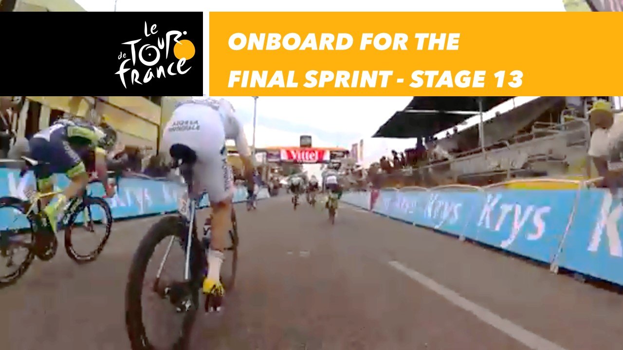 Caméra embarquée sur le sprint / Onboard camera for the sprint - Étape 13 / Stage 13 - Tour de France 2018