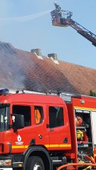 Intervention des pompiers sur un incendie à Willerwald