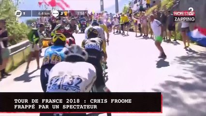 Tour de France 2018 : Chris Froome frappé par un spectateur (vidéo)