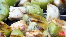 Grilled Kiwi Chicken Kabobs