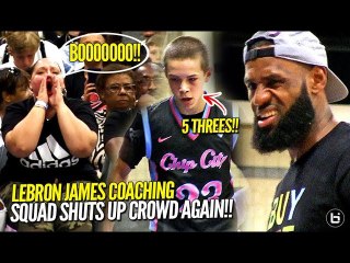 LeBron James COACHING Bronny James Jr. & Blue Chips SHUTS UP Crowd Again!!