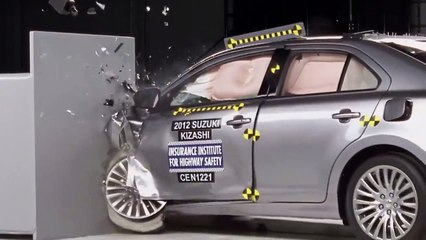 Краш Тест 2013 Suzuki Kizashi small overlap IIHS crash test