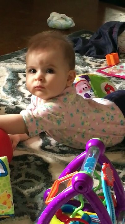 Dad asks baby if shes sick, baby gives hilarious response