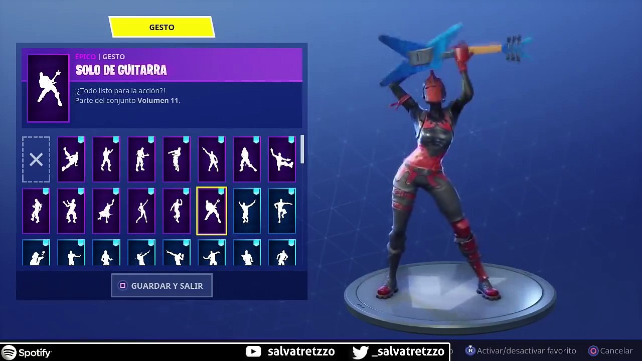 Dama roja bailando TODOS LOS BAILES de Fortnite ¿Cuál es tu baile favorito?
