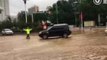 Torrential Rain Causes Flash Flooding in Lanzhou Streets