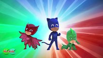 Learn Colors PJ Masks #86 Funny Dance Catboy Owlette Gekko Coloring - Edu Kids Song Nursery Rhymes