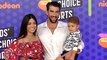 Michael Phelps and Nicole Johnson 2018 Kids' Choice Sports Awards Orange Carpet