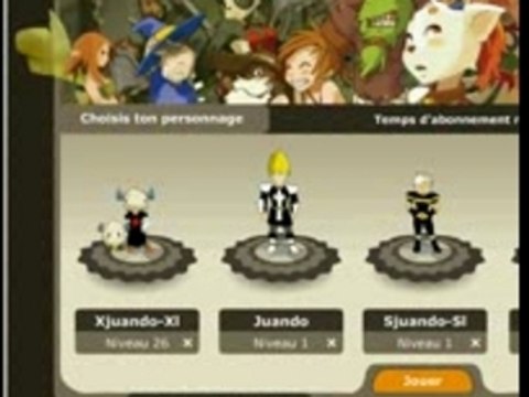 Emot dofus dans choix de persos