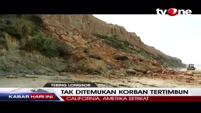 Tebing Setinggi 23 Meter Longsor di California