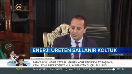 Enerji üreten sallanır koltuk