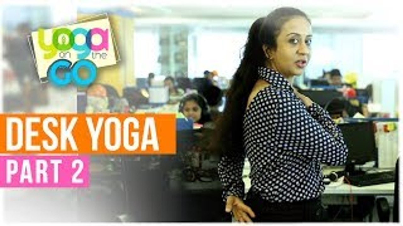 Yoga At Your Desk | Office Yoga | Yoga For Back And Legs | Yoga On The Go With AJ | Yoga At Work