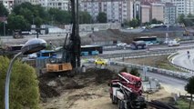 Kadıköy Göztepe'de, doğalgaz borusu delindi - İSTANBUL