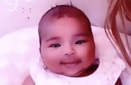Khloe Kardashian 'melts' when baby daughter smiles