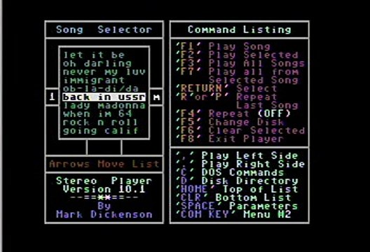 Beatles Back in the U.S.S.R. Commodore 64 Stereo Sid Player Keyboard