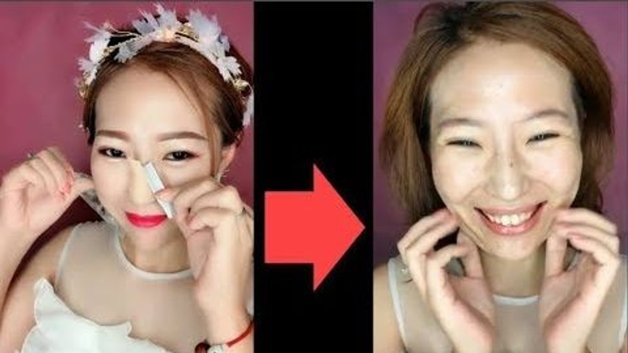 Des femmes asiatiques retirent leur maquillage