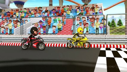 Learn Colors and Shapes with Race Bikes and Surprise Eggs Bike Toys