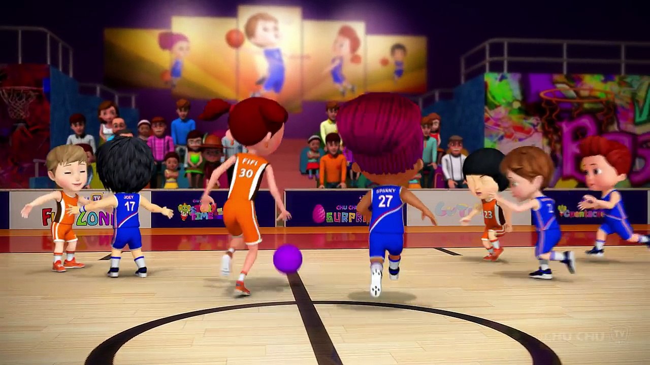 Team Spanny Vs Team FiFI in Basketball Game (SINGLE) _ Learn Colors for Kids _