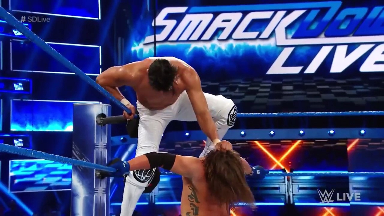 Andrade Cien Almas vs AJ Styles - Smackdown Live 7_17_18