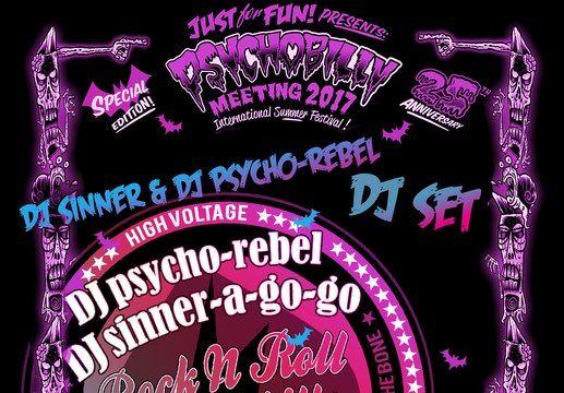 ✦ PSYCHOBILLY MEETING 2017 ✦ FOAM PARTY ✦ DJ sinner-a-go-go & DJ psycho-rebel set ✦ Pineda de Mar