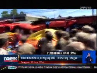 Tolak Ditertibkan, Pedagang Kaki Lima Serang Petugas