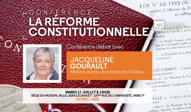 Conférence, la réforme constitutionnelle - 170718