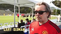 Oscar winner Gary Oldman loved being at United's training session on Tuesday! #MUTOUR