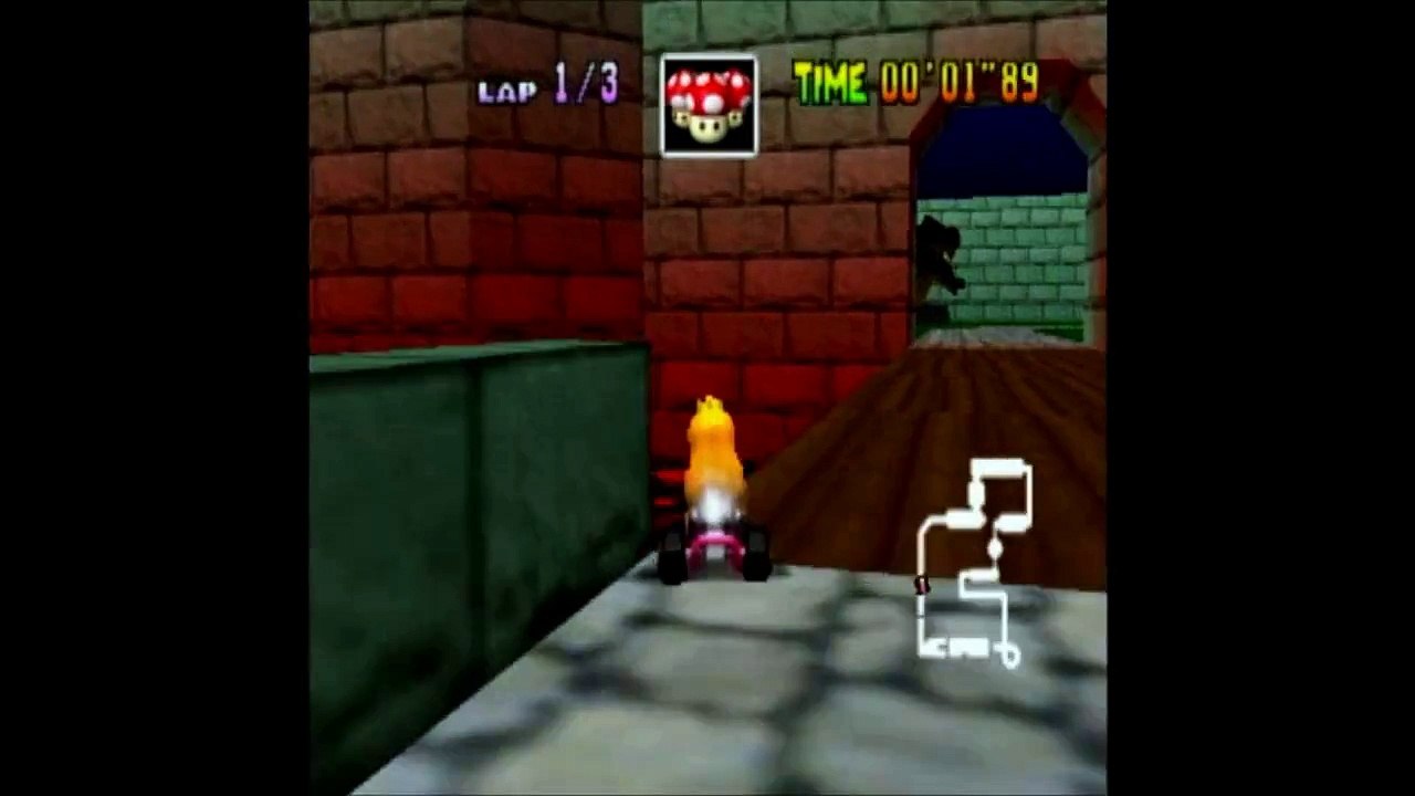 マリオカート64　4分間マグマに落ちるピーチ-ykxiaVyXNrE