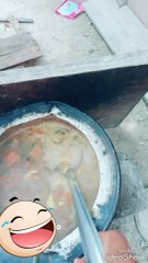 Preparing chicken curry