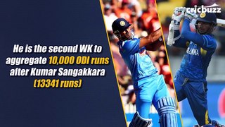 MS Dhoni completes 10,000 runs & 300 catches