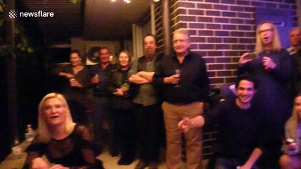 Fire ball erupts from cake at Science Teachers 50th birthday party