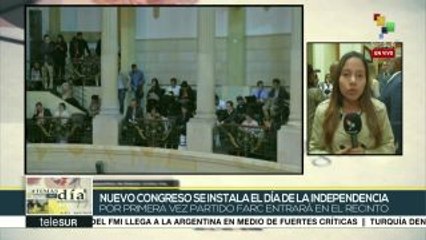 Colombia: legisladores de FARC rinde homenaje a la Unión Patriótica