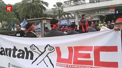 Varsity students hold anti-UEC protest