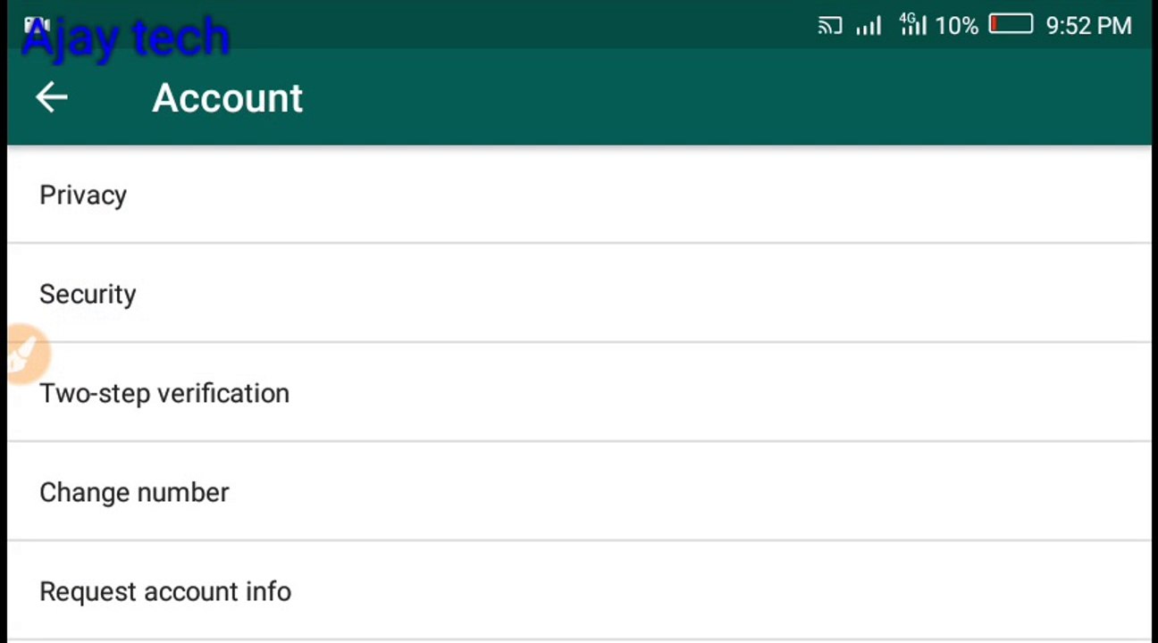HOW TO TWO STEP VERIFICATION | WHATSAAP || Ajay tech