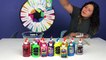 3 COLORS OF GLUE SLIME CHALLENGE CHALLENGE MYSTERY WHEEL OF SLIME EDITION ALL BY MYSELF