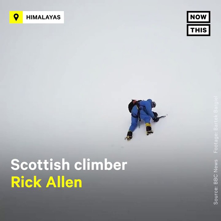 A drone camera located this climber holding onto the side of a mountain after he was presumed dead