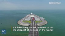 Breathtaking aerial view- World's longest cross-sea bridge