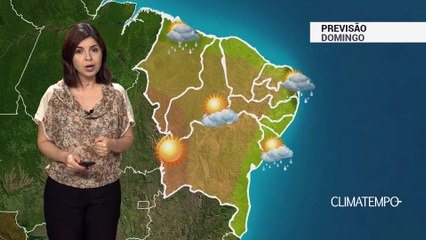 Previsão Nordeste – Pancadas de chuva pelo litoral