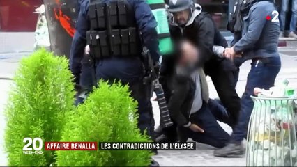 Le rôle d'Alexandre Benalla auprès d'Emmanuel Macron avait-il vraiment changé après sa sanction ? Des images pointent les contradictions de l'Elysée
