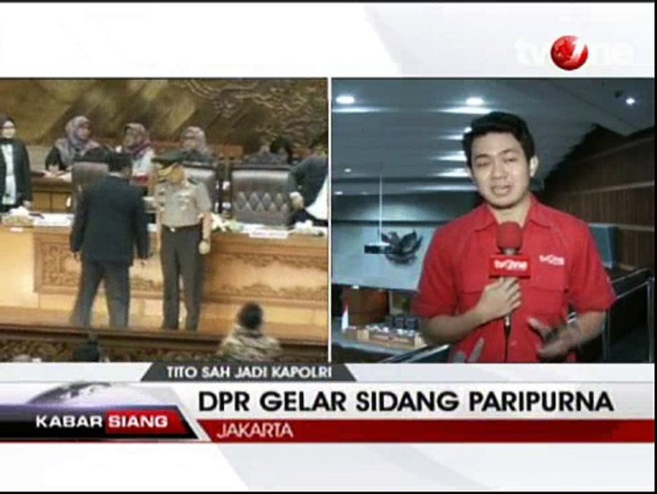 Sidang Paripurna Sahkan Tito Karnavian Jadi Kapolri