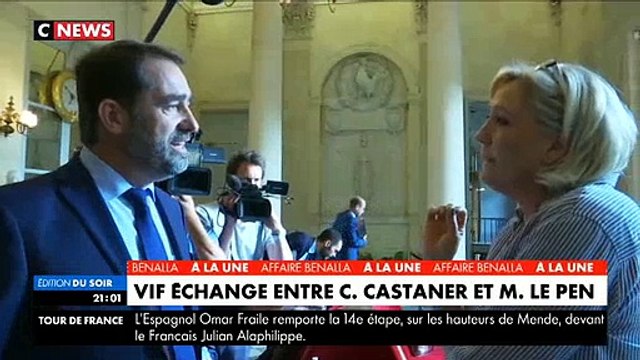 Affaire Benalla - Les images du violent accrochage entre Marine Le Pen et Christophe Castaner
