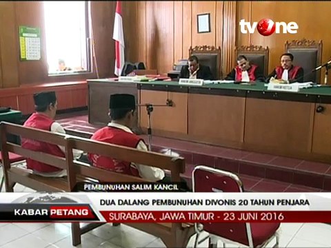 Dua Pembunuh Salim Kancil Divonis 20 Tahun Penjara
