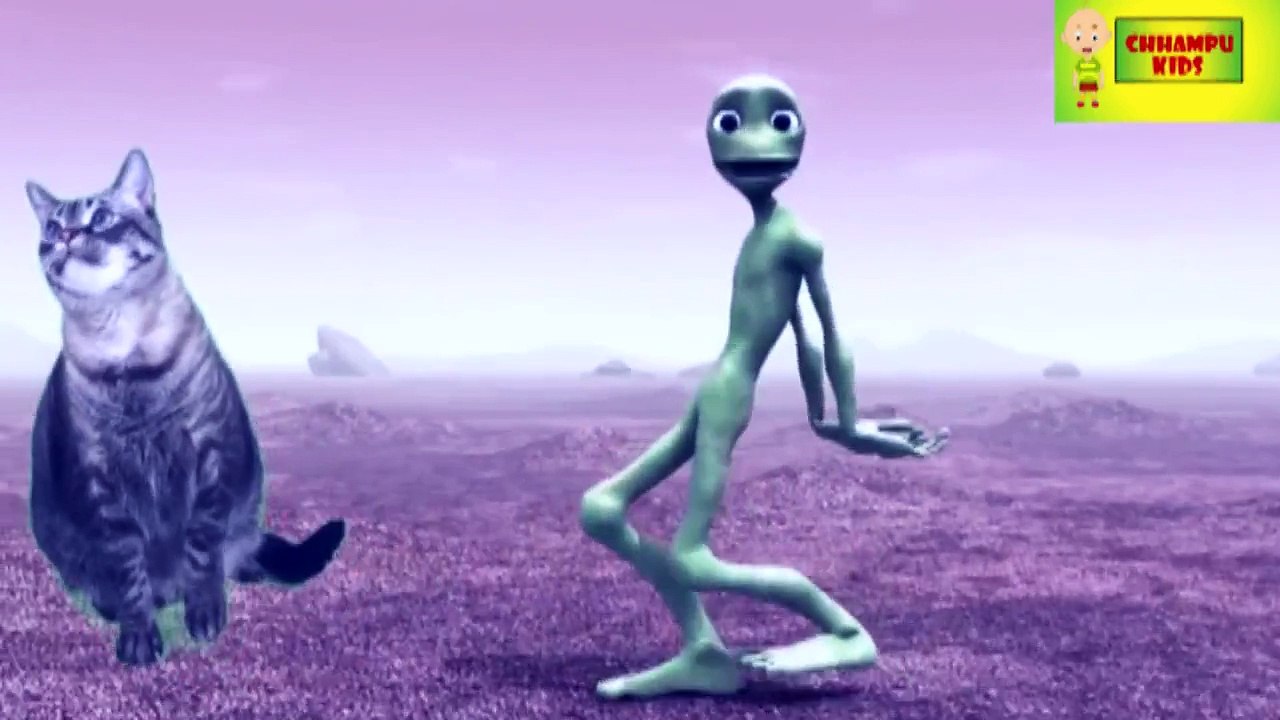 Funny Alien Dance Learn Colors with Animals - Dog,Cat,Rabbit,Chicken - Song for Kids