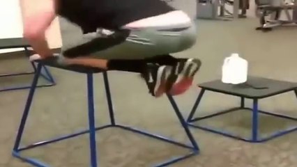 Funny girls gym fails try not_to_laugh_challenge_  2018