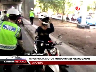 Ratusan Pengendara Motor Terjaring Razia Sterilisasi Busway