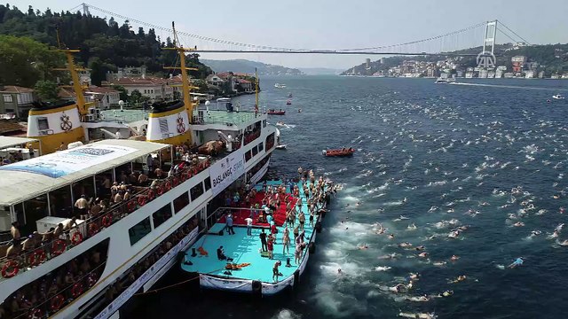 30. Samsung Boğaziçi Kıtalararası Yüzme Yarışı - Havadan görüntüler - İSTANBUL